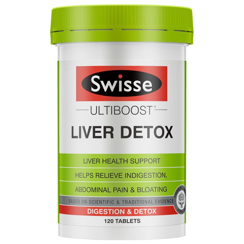 Swisse Ultiboost Liver Detox | Helps Relieve Symptoms of Indigestion & Bloating | 120 Tablets