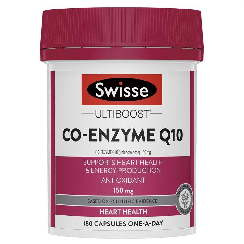 Swisse Ultiboost Co-Enzyme Q10 150mg Heart Health 180 Capsules