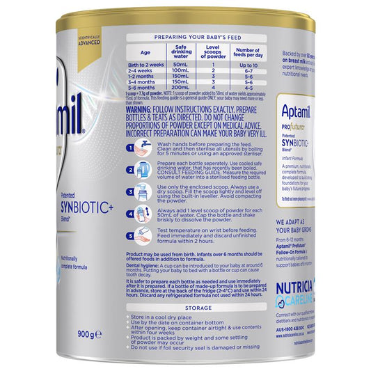 Aptamil Profutura Synbiotic+ Stage 1 Infant Formula 900g