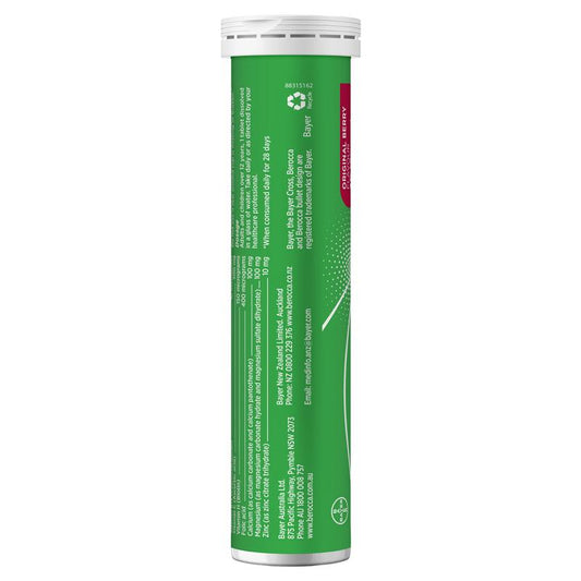 Berocca Energy 维生素 B 和 C 原味浆果味泡腾片 45 片装