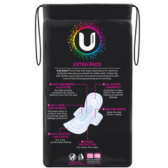 U by Kotex Extra Super Pads Maximum Protection with Wings 14 Pads