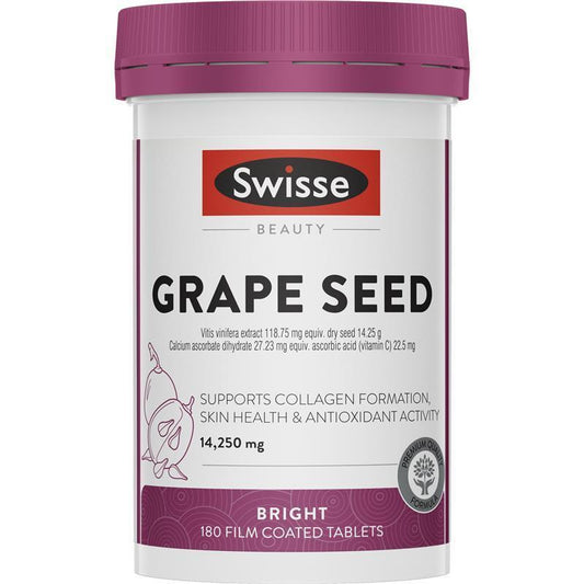 Swisse Grape Seed Collagen Antioxidant Support 14,250mg 180 Tablets