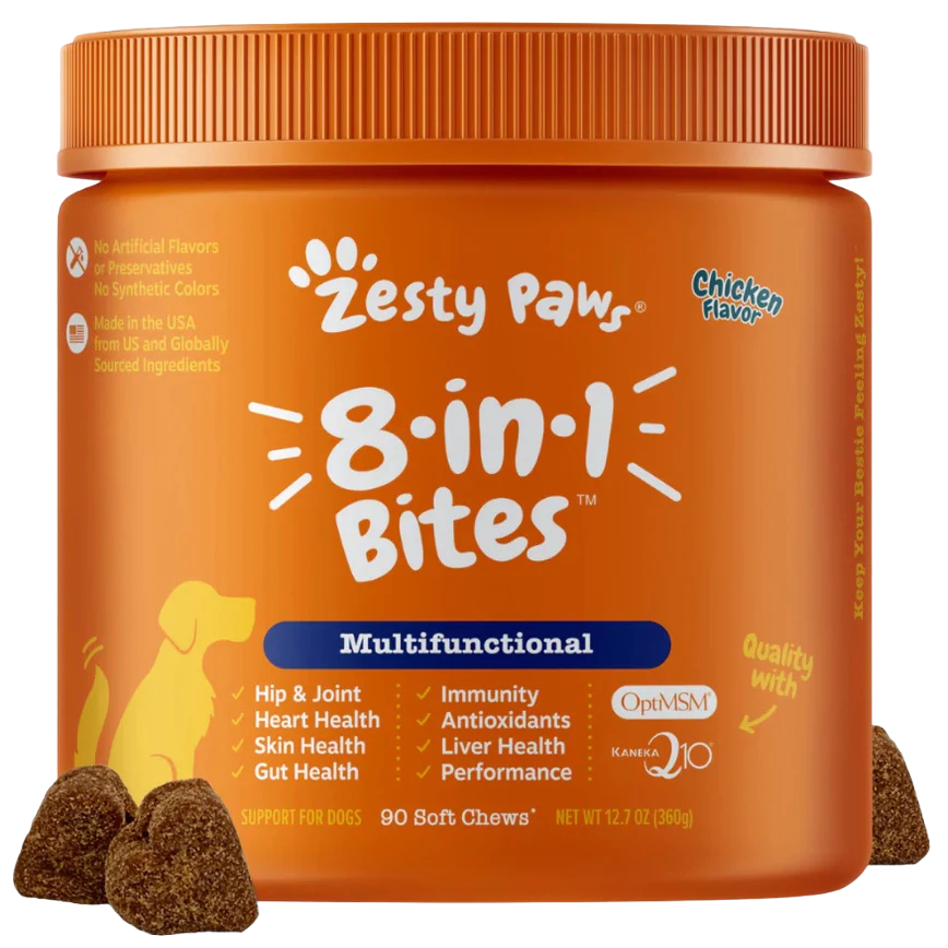 Zesty Paws 8 in 1 Multifunctional Bites Chicken Flavour 90ct