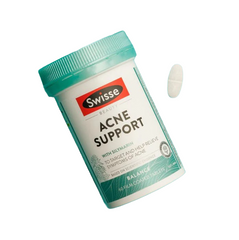 Swisse Beauty Acne Support 60 Film Coated Tablets with Silymarin Help Relieve Symptoms of Acne