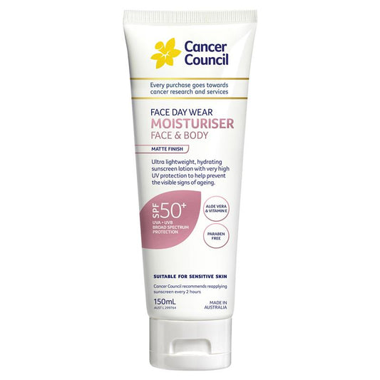 Cancer Council Face 日用面部和身体保湿霜 spf50+（哑光）150ml