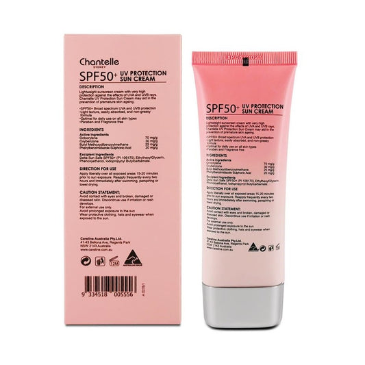 Chantelle Sydney-Pink 高级 SPF50+ UV 防护防晒霜 50ml