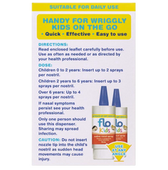 Flo Kids Saline Spray Twin Pack 2 x 15ml Exclusive Size