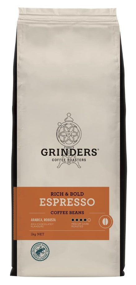 Grinders Coffee Roasters Rich & Bold Espresso 1kg