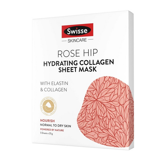 Swisse Rosehip Hydrating Collagen Sheet Mask 23g X 5