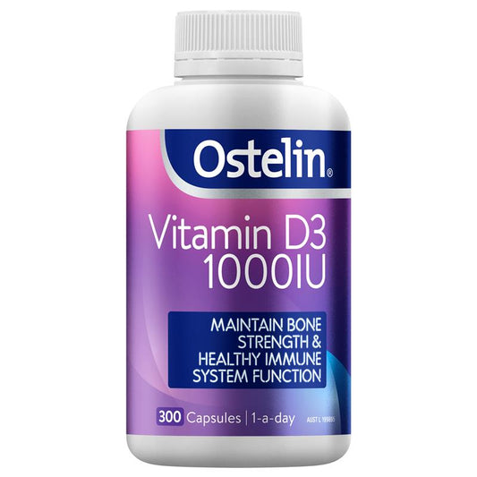 Ostelin Vitamin D3 1000IU - Maintains Bone and Muscle Strength 300caps