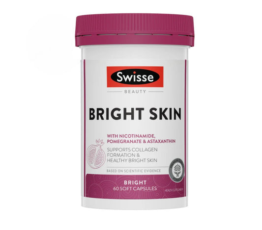 Swisse Beauty Bright Skin + with Glutathione Astaxanthin & Nicotinamide 60capsule