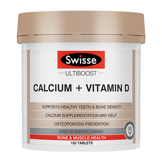 Swisse Ultiboost Calcium + Vitamin D 150 Tablets