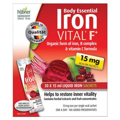 Hubner Body Essential Iron Vital F+ Liquid Sachets