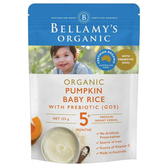 Bellamy's 有机南瓜婴儿米粉含益生元 5+ 125g 