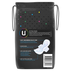 U By Kotex Extra Regular Pads Maximum Protection With Wings 16 Pads