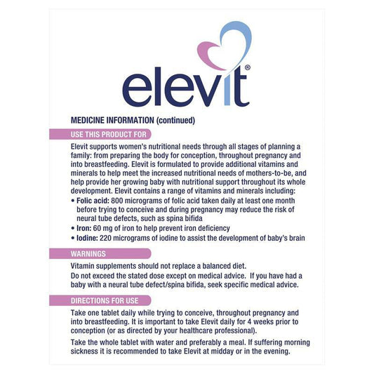 Elevit 女性孕期复合维生素 100 片