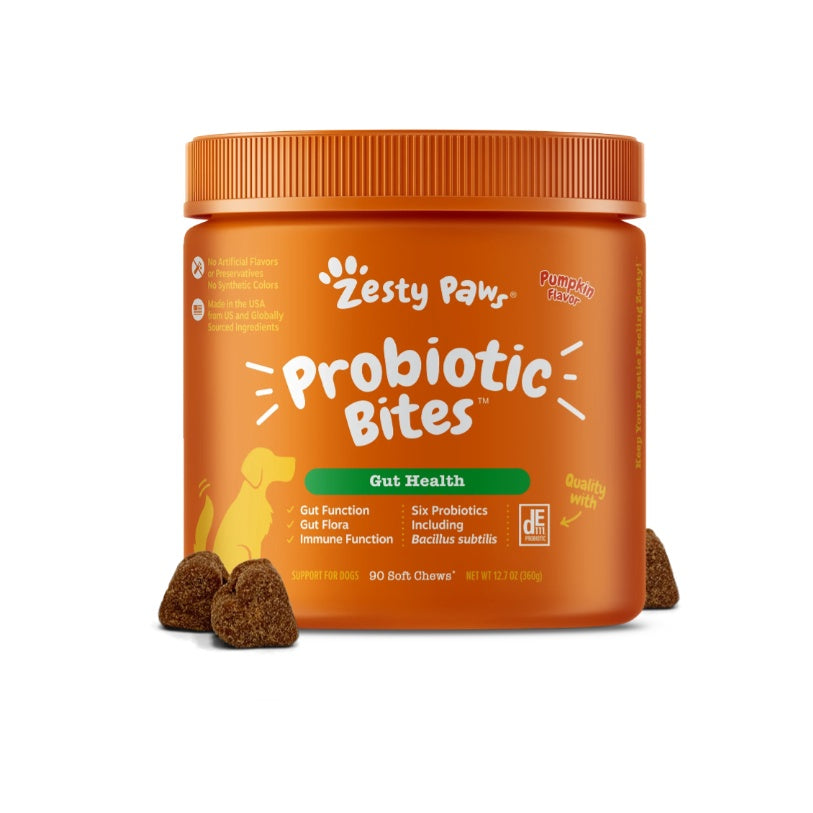 Zesty Paws Probiotic Bites Pumpkin Flavour 90's