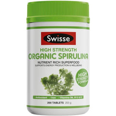 Swisse High Strength Organic Spirulina 1000mg 200 Tablets