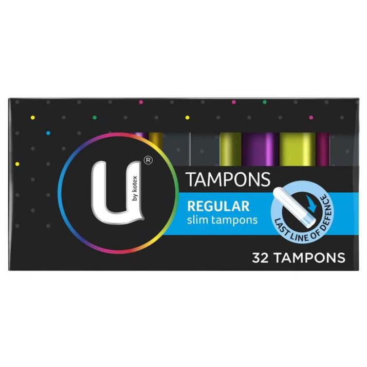 U By Kotex Regular Slim Tampons 32 Pack