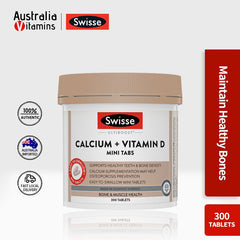 Swisse Calcium + Vitamin D 300 Mini Tablets