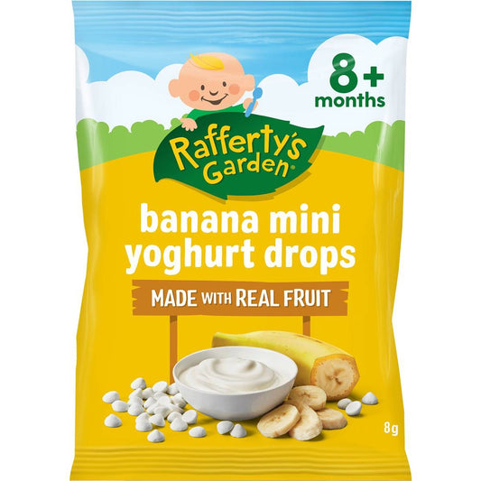 Rafferty's Garden Baby Food Banana Mini Yoghurt Drops +8 Months 8g