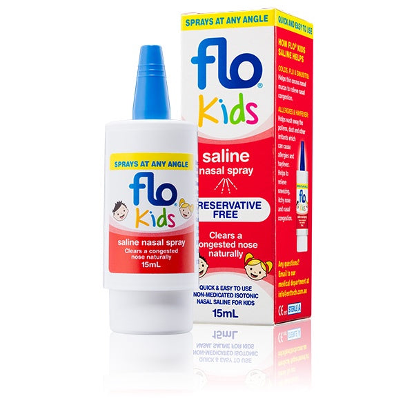 Flo Kids 盐水鼻腔喷雾剂 适合所有年龄段 鼻腔护理 15ml