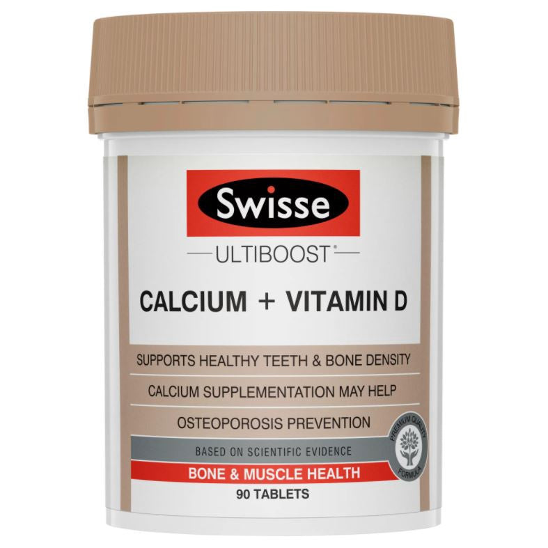 Swisse Ultiboost Calcium + Vitamin D 90 Tablets