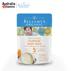 Bellamy's Organic Pumpkin Baby Rice with Prebiotic 125g