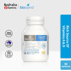 Bio Island Cod Liver and Fish Oil Kids 90 Capsules