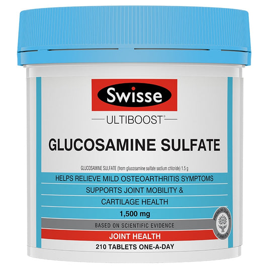 Swisse Ultiboost Glucosamine Sulfate Joint Mobility Cartilage Health 210 Tabs