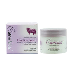 Careline 羊毛脂霜，含葡萄籽油和维生素 E，100ml