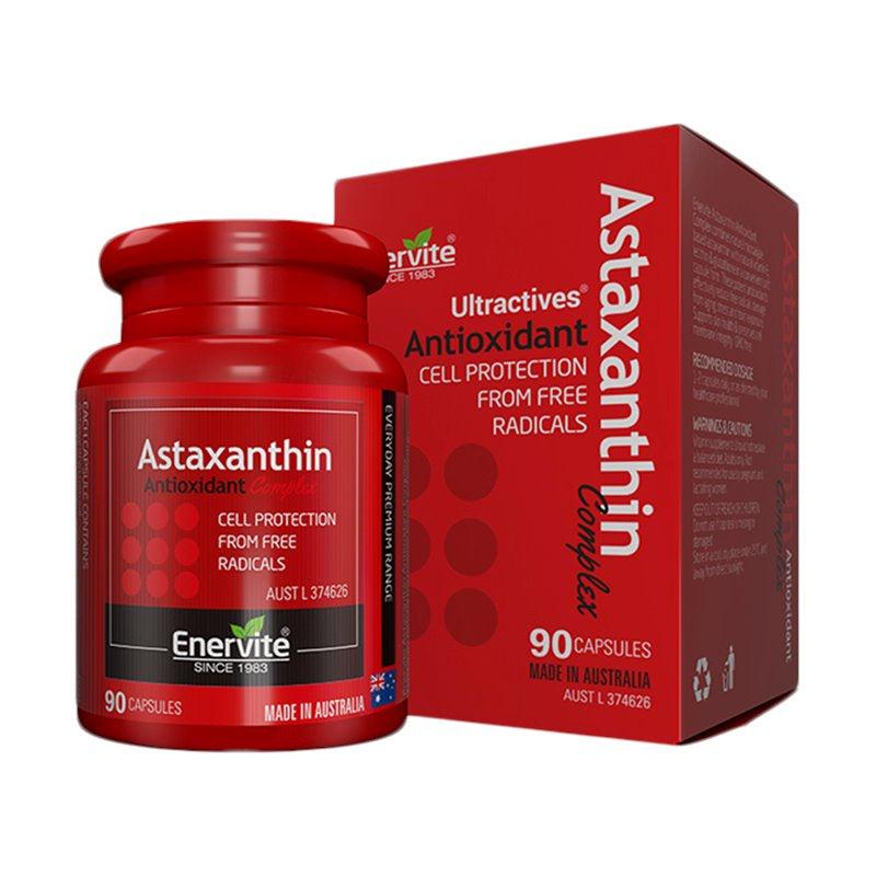 Enervite Astaxanthin Complex Ultractives Antioxidant Cell Protection 90caps